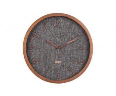 Karlsson KA5823BK Horloge Murale, Toile, Noir, Taille uniq
