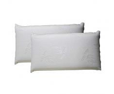 Profundo Sueño Lot de 2 oreillers viscoélastique Aloe Vera 90 cm