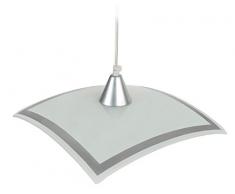 Tosel 11909 Suspension MÃ©lina Verre 100 W E27 Gris