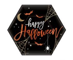 Amscan- Assiettes en carton, 430748, Multicolore, 23 cm