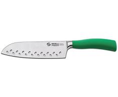 Sanelli Ambrogio Master Couteau Santoku 18Â cm Vert, Acier Inoxydable, Vert, 39Â x 7.5Â x 3Â cm