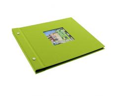 Goldbuch Album Photo Tendance, Bella Vista, 30 X 25 Cm, 40 Noires Pages avec Intercalaires En Verre, Extensibles, Vert, 26976