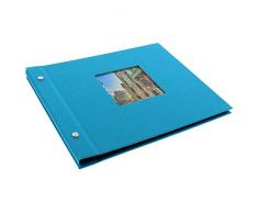 Goldbuch Album Photo Tendance, Bella Vista, 30 X 25 Cm, 40 Noires Pages avec Intercalaires En Verre, Extensibles, Turquoise 26973