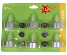 Naeve Lot de 6 bougies chauffe-plat à LED