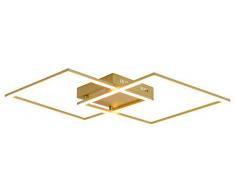 Näve Leuchten GoldLeaf Plafonnier LED en métal Doré 88 x 57 x 9 cm