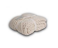 Betires Home Plaid écru 130 x 170 cm