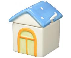 Excelsa la Maison Sucrier 100Â ML avec 6Â dÃ©corations, cÃ©ramique, Multicolore, 6Â x 6.5Â x 8.5Â cm