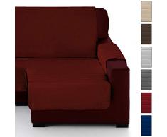 Eiffel Textile Chaise Longue Couvre Sofa rembourrÃ©, en Polyester, Bordeaux et Gris, 190Â x 195Â x 3Â cm