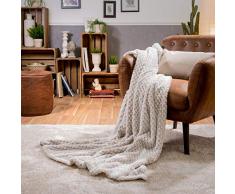 Sancarlos Diamant Plaid, CrÃ¨me 130Â x 160Â cm