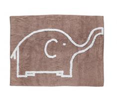 Aratextil éléphant Tapis Enfant, Coton, Taupe, 120 x 160 cm