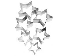 Dr. Oetker 1061 Noël Emporte-Pièces avec Etoile Plaque de Tôle Argent 9 x 9 x 2,5 cm 6 Pièces