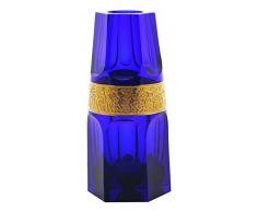 Moser Vase, Verre, Cobalt, 7Â x 7Â x 16Â cm