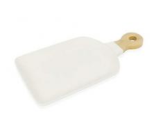 Villa DEste Home Tivoli 2197820 Essential Plat Ã tarte rectangulaire avec poignÃ©e, porcelaine + bambou