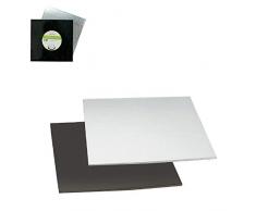 Decora Plat Ã Cake, 40Â x 40Â cm, Noir/Argent