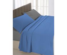 Linge de lit Italien de lit Double Bleu/Gris 250 x 300 cm