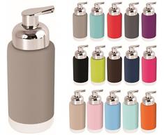 MSV Distributeur de Savon Moderne 26 x 6,5 x 6,5 cm. Beige