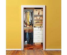 Wallflexi Armoire Ã Portes DÃ©coration Murale Stickers muraux Salon Chambre denfant Restaurant HÃ´tel CafÃ© Bureau DÃ©cor Amovible Autocollant Stickers, Vinyle, Multicolore, 200Â x 88Â x 0.03Â cm