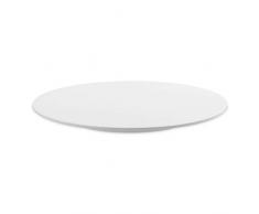 thermohauser 5000243011 Plateau Ã Tarte Rond en MÃ©lamine Blanc DiamÃ¨tre 30 x 2,5 cm avec Pied fixe Plastique