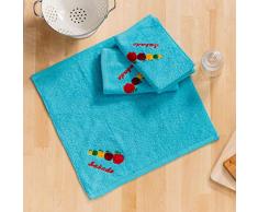 Sancarlos Pommes Chiffon et Cuisine Cotton, Turquoise, Taille Unique