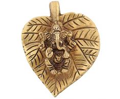Shalinindia Religieux Cadeaux Indien Décorations Statuette de Ganesh pour Auto Laiton Figurines 5,1 cm
