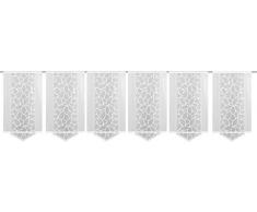 Home Fashion 096632â0101Â 160Â x 57Â cm Panneau Coulissant Jacquard Set, Plastique, Blanc, 160Â x 57Â cm
