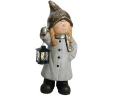 Naeve leuchten greta avec lanterne 54.7 x 25,5 x 19,5 cm-matière: carton-plâtre 5096216 gris