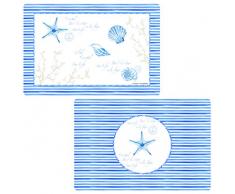 R2S 320MIST Set de Table 2 Faces Mistral, Plastique, Multicolore, 45x30x0,1 cm