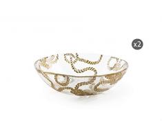 Excelsa Coral Lot de 2 coupelles en verre