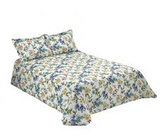 Viantala Sylvia 104Â Set Drap Lit 180, Coton, Bleu et Blanc.