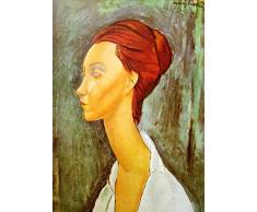 Legendarte Tableau, Impression sur Toile - Portrait De Lunia Czechowska Amedeo Modigliani - cm. 50x70
