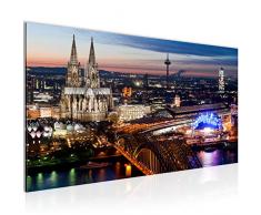 Tableau decoration murale Ville Cologne - XXL Impression sur Toile Salon Appartment 1 Parties - prêt à accrocher - 601512a