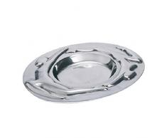 Mazali Figurines de Grande DÃ©coration en mÃ©tal Plat Ovale, Argent
