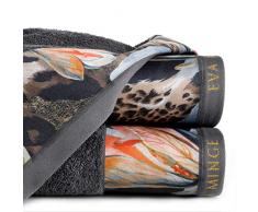 Eurofirany Lot de 6 Serviettes de Toilette en Coton avec Motifs de 50 x 90 cm