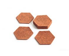 1buy3 Lot de 8 Dessous de Verre hexagonaux en Feutre de 5 mm dÃ©paisseur