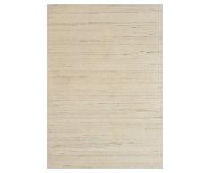 Morgenland Gabbeh Loribaft Tapis de luxe TEPPSTAR 250 x 250 cm carré Blanc Creme câlin doux camaïeu design Tapis en laine douce fait main Oriental Moderne
