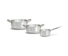 Silex Italia Kitchen Chef Set casseroles, Aluminium, Gris, 3Â unitÃ©s