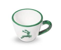 GMUNDNER KERAMIK Tasse Ã Espresso | CapacitÃ© : 0.06 Litre | Cerf en Vert | Vaisselle, fabriquÃ©e Ã la Main en Autriche