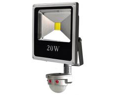 Wonderlamp Projecteur LED avec capteur de mouvement 25.5 x 18.5 x 8.5 cm gris