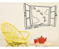 Chispum VIVEN007XL - Sticker dÃ©coratif, Design FenÃªtre Avion, 110 x 140 cm