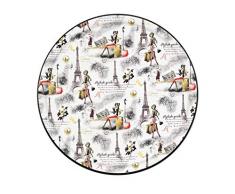 Platex 90036825 Plateau Plastique - Paris Beige-Rouge-Noir, 36cm