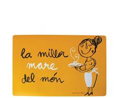 laroom 13744 â 1 Place Table la millor Mare Del món, Couleur Orange