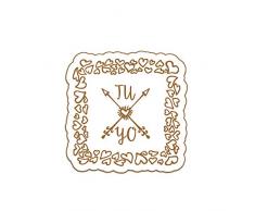 dayka Trade Sculpture et de bois, multicolore, 5.7Â x 5.7Â cm