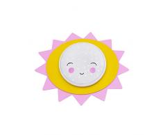 Elobra Plafonnier à LED en bois Motif soleil Sunny Smile Starlight Rose 14 W