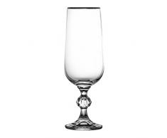 Crystelle aljulia Champagne Verre, Cristal, 6 unités, Cristal, 180ml, 5 x 5 x 17.5 cm