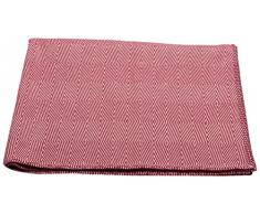 David Fussenegger Nova Couverture en Coton Chevrons Miroir, Coton mÃ©langÃ©, la Chine Rouge, 200Â x 140Â cm