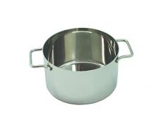 Commichef Mini cocotte en acier inoxydable 18/10, Acier inoxydable, 10 cm