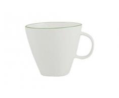 Canvas Home Ltd C37-CP-GR Lot de 4 tasses en porcelaine avec bord vert