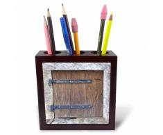 3dRose PH 157619 _ 1 en Bois médiéval Style Piège à Porte Photo Print-Offbeat Humour-Unusual Bizarre Humoristique Fun Funny-Tile Porte-Stylo, 12,7 cm