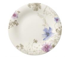 Villeroy & Boch Mariefleur Gris Basic Assiette gourmet ronde, 30 cm, Porcelaine Premium, Blanc/Multicolore