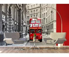 AG Design fTxxl 1432 Papier Peint Mural Violet-photomurals de lit London Bus